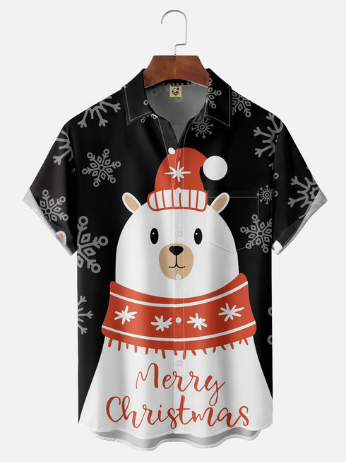 Men's Christmas Funny Graphic Short Sleeve Hawaiian Shirt